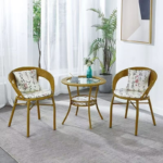 Modern Rattan Dining Set - Image 2